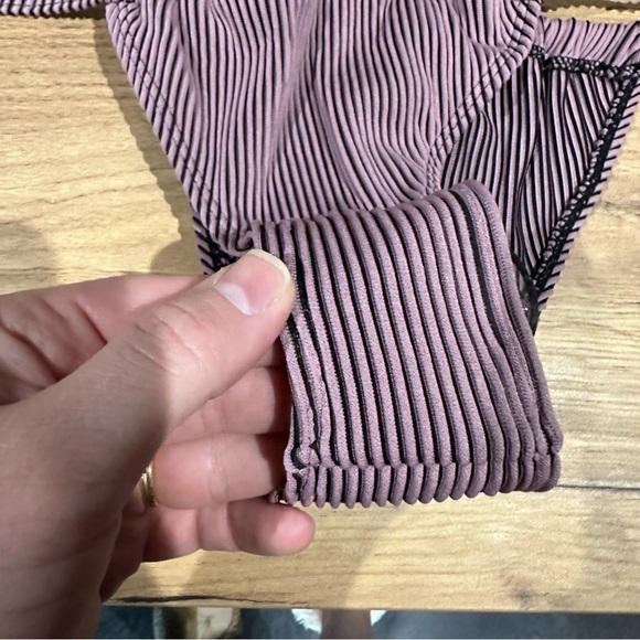 Purple mauve ribbed shein bikini tie large - Picture 5 of 8